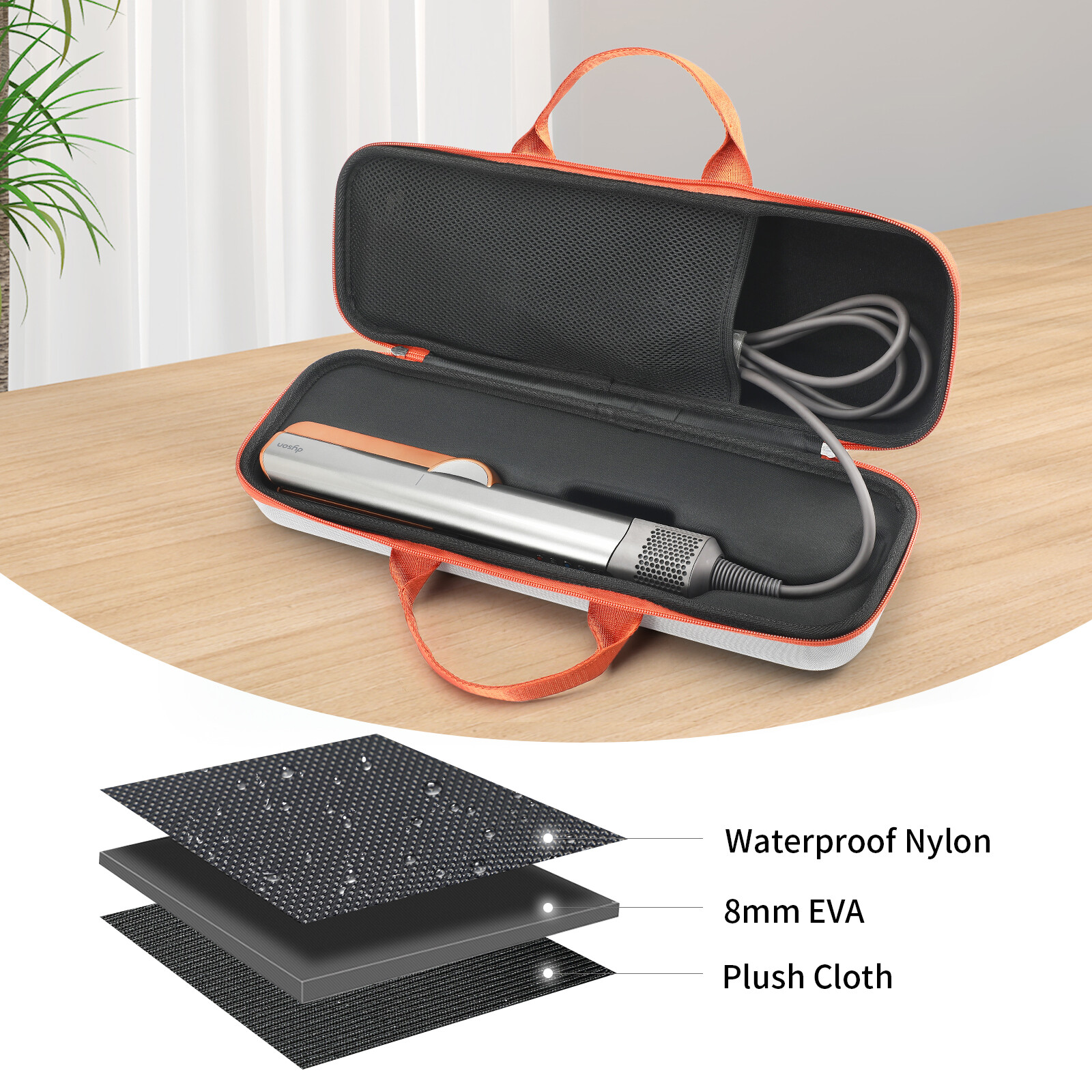 Travel Portable Case Box For Dyson Airstrait HT01 Hair Straightener Storage Bag