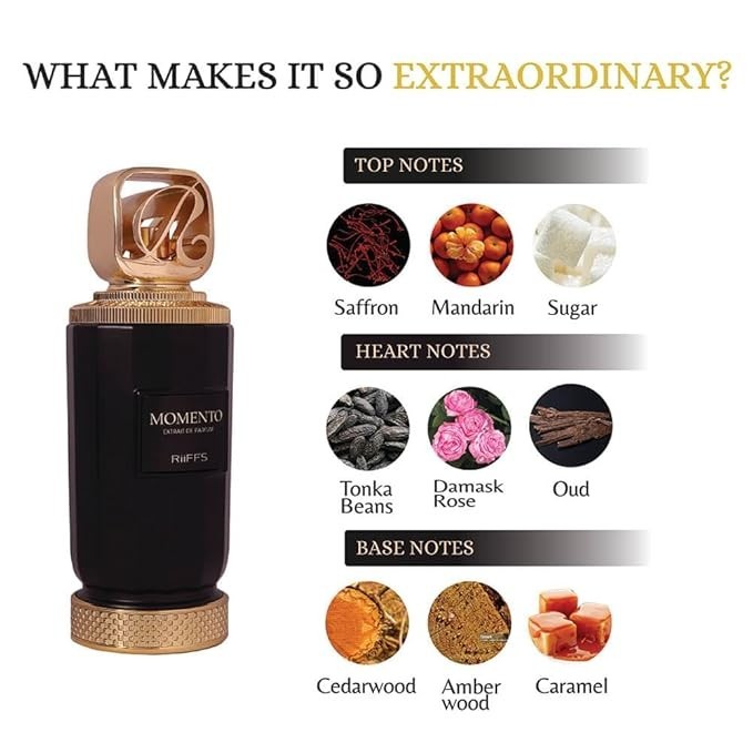 RIFFS MOMENTO 3.4 FL OZ / 100 ML EXTRAIT DE PARFUM SPRAY – NEW