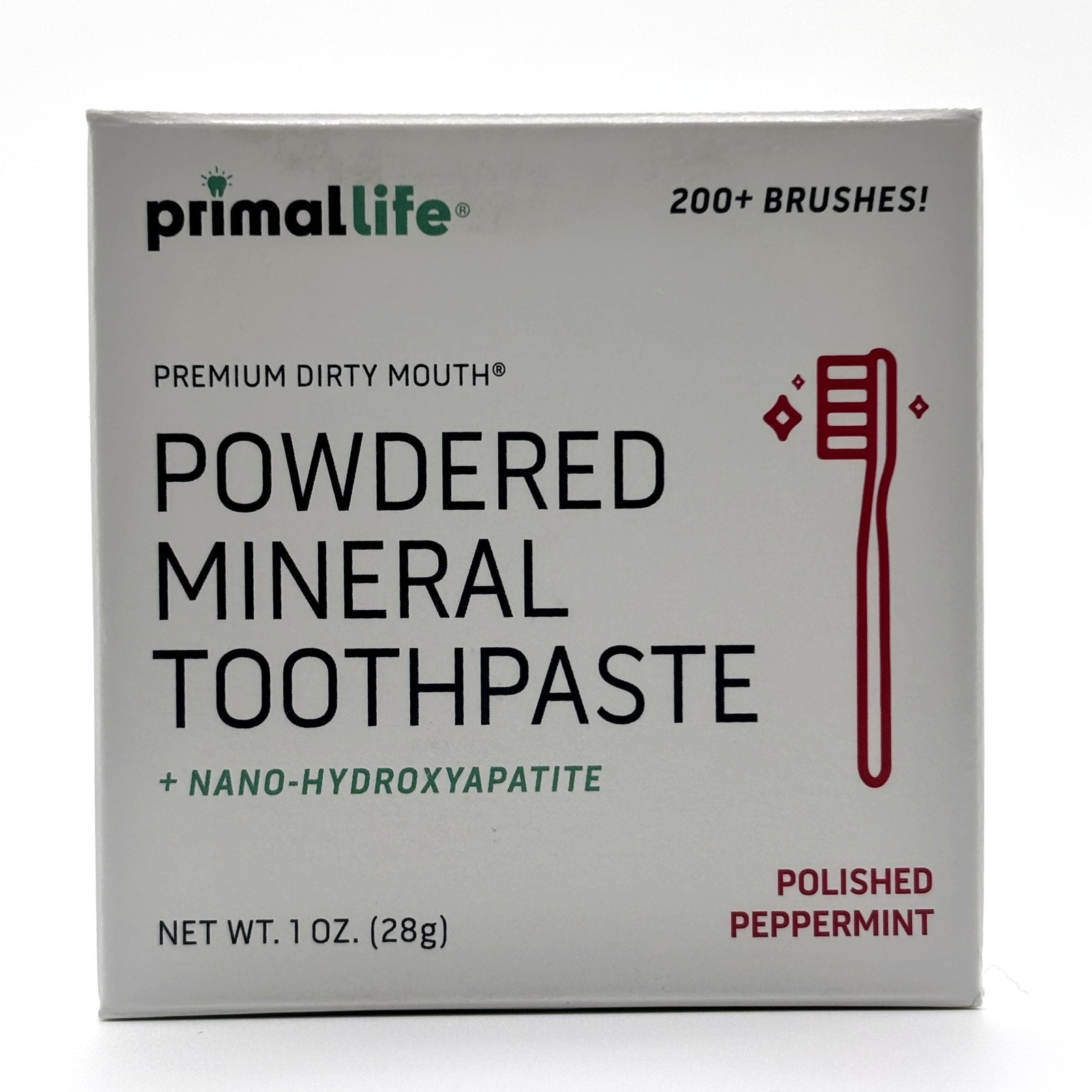 Primal Life Organics Dirty Mouth Toothpowder Peppermint nHA 1oz Fluoride-Free