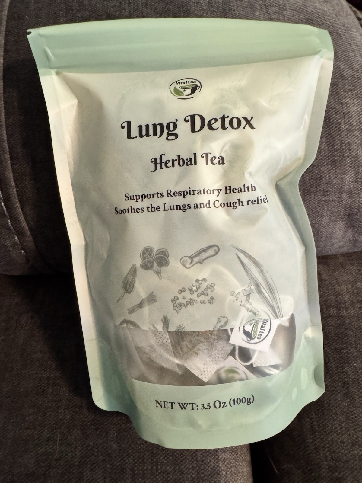 Lung Detox Herbal Tea 3.5 oz Respiratory Support Tea for Lung Cleanse