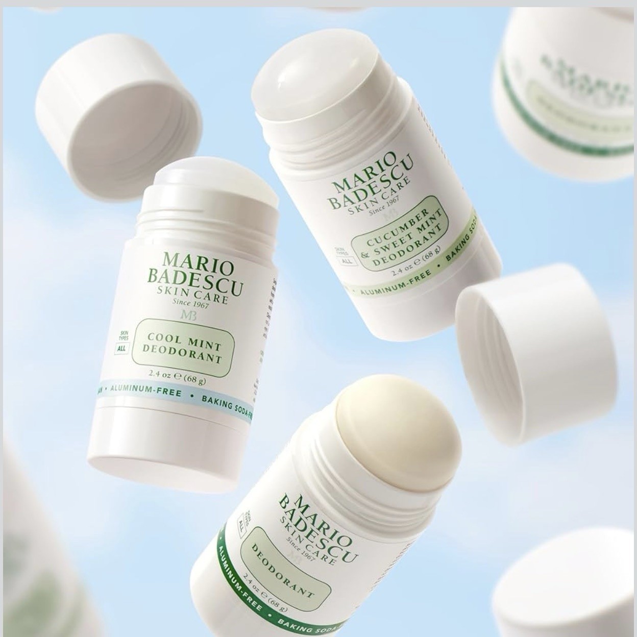MARIO BADESCU Deodorant 2.4oz 2-Pack Stay Fresh Unisex Skin Care Set of 2 NEW