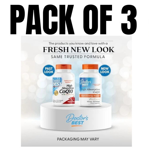 Doctor’s Best High Absorption CoQ10 – 60 Count (Pack of 3)