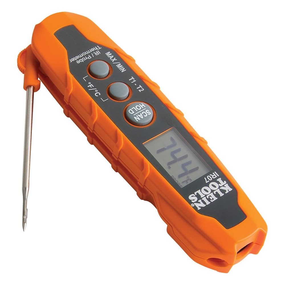 Handheld Dual IR and Probe Thermometer – Perfect for DIY and Inspections