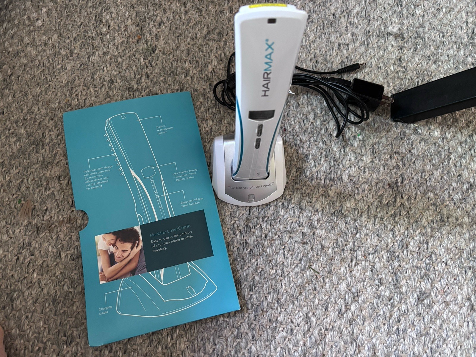 HairMax LaserComb Lux 9 Laser Light Therapy Device FDA Cleared Hair Growth