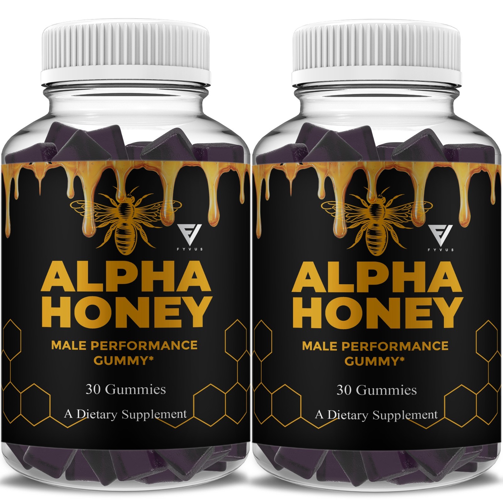 (2 Pack) Alpha Honey Performance Gummies, AlphaHoney Supplement (60 Gummies)