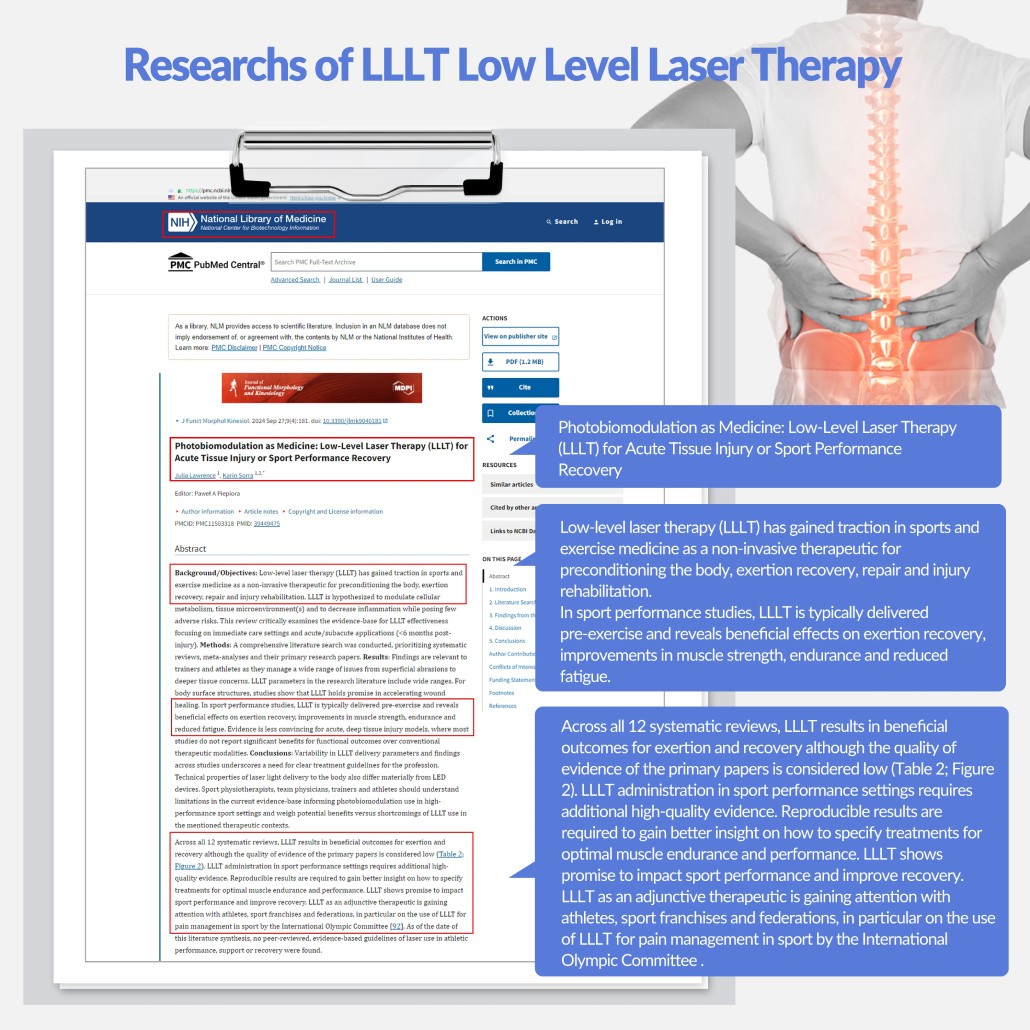 3W Portable LLLT Cold Laser Therapy for Neuropathy Nerve Pain Relief 650nm 808nm