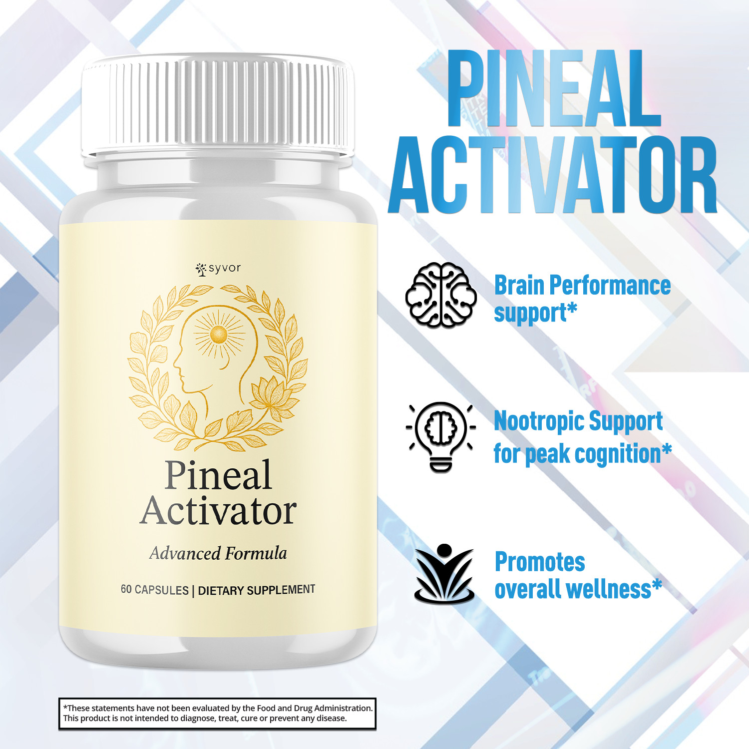 (5 Pack) Pineal Activator Nootropic All Natural Brain Supplement 300 Capsules