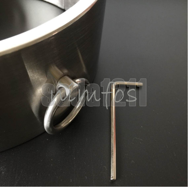 6CM Heavy Duty 100% Stainless Steel Neck Collar Neck Corset Cuff Binding 4 Size