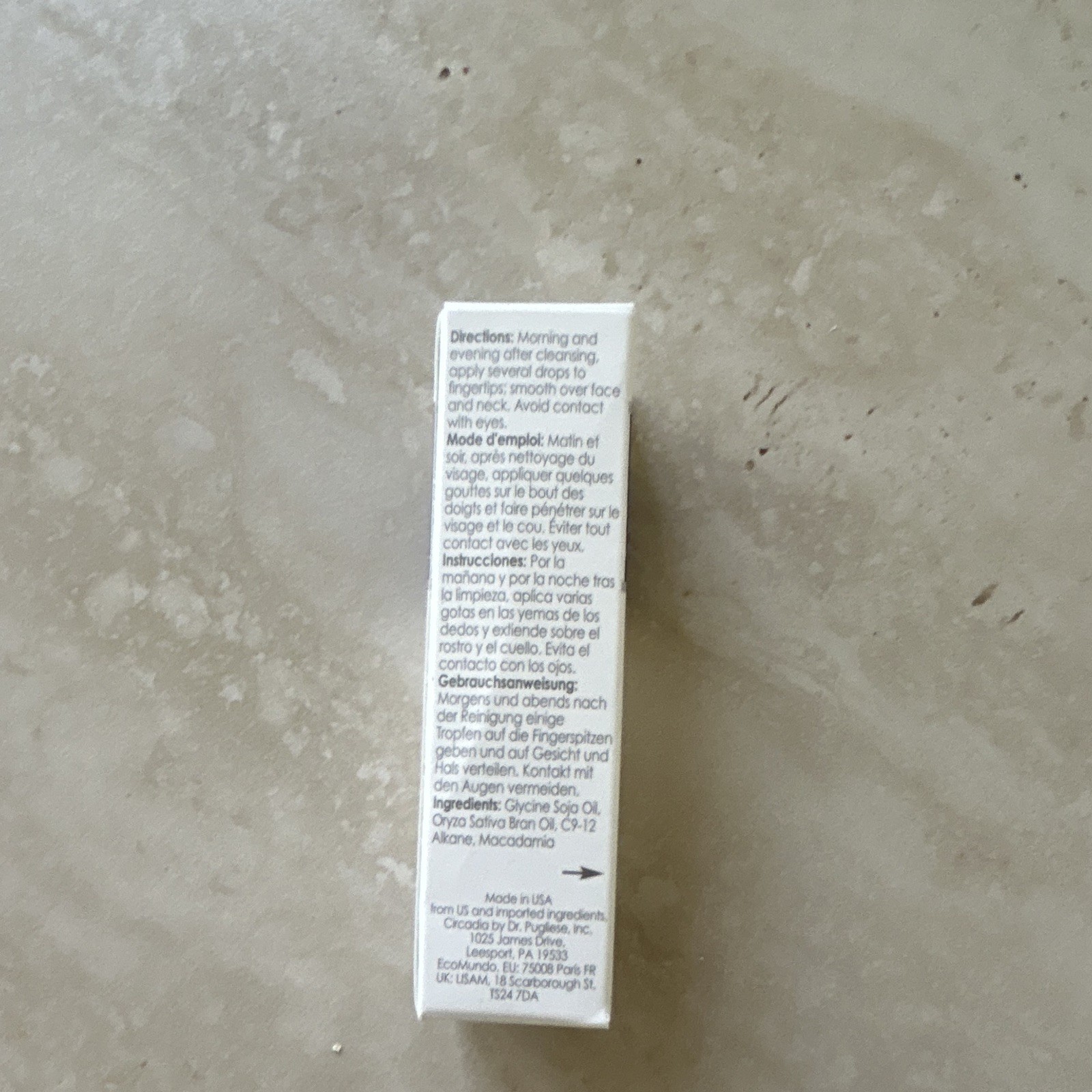 Circadia Hydralox Hydrating Facial Oil Vanilla Scent 0.5 fl oz EXP 08/27