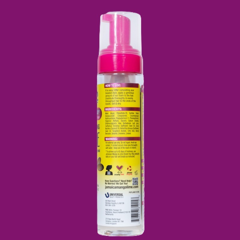 Brand New Jamaican Mango & Lime Braiding & Setting Mousse: Made in United States