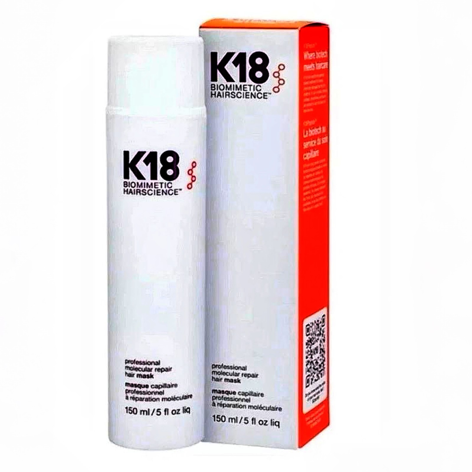 K18 Biomimetic Hairscience Leave-in Molecular Repair Hair Mask- 150ml/5oz Sealed