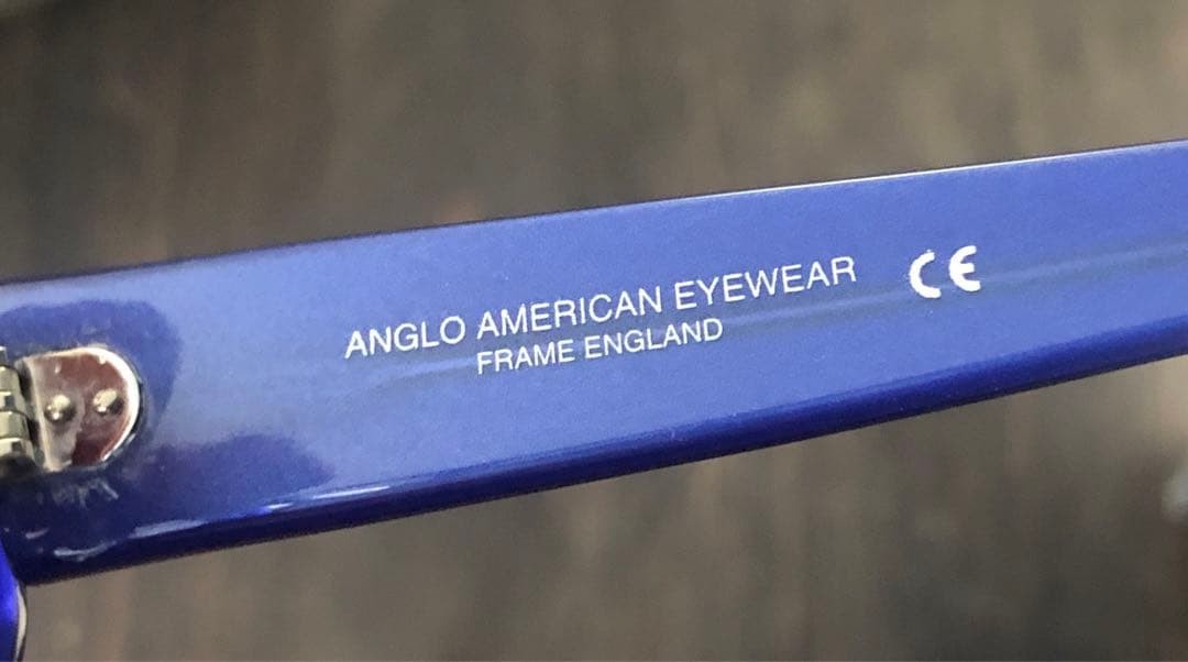 ANGLO AMERICAN VALDEZ Navy Eyeglasses 48□18-145 Made in United Kingdom