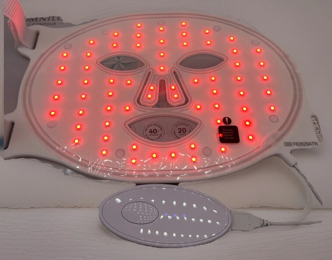 OMNILUX Contour FACE LED Light Therapy Mask Anti-Aging -full Original Kit
