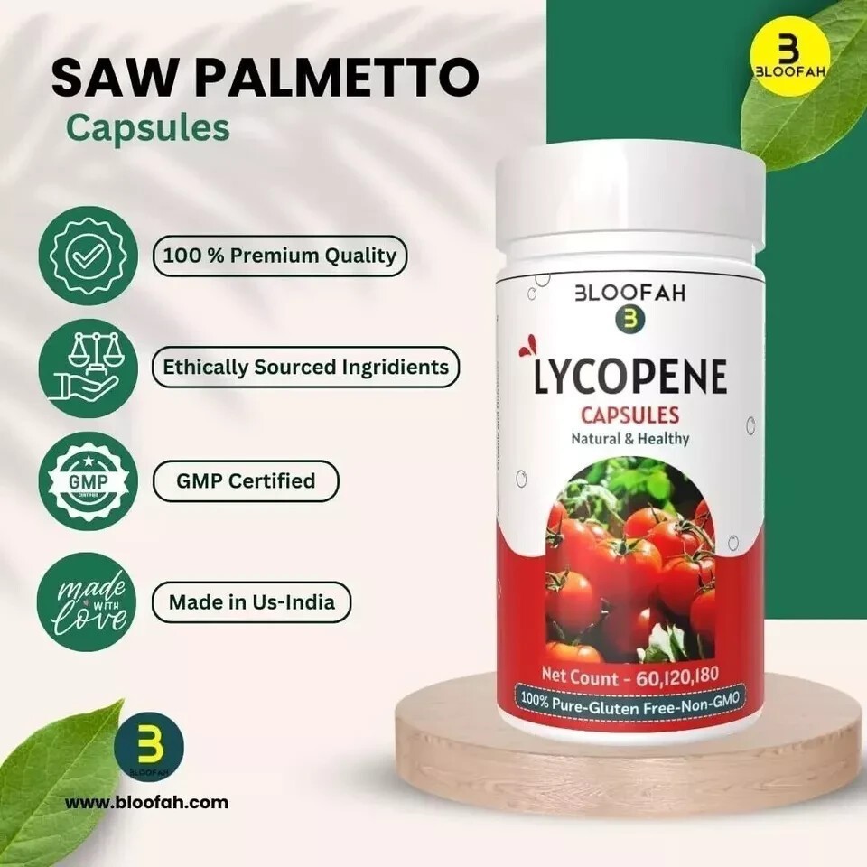 Bloofah Tomato Fruit Capsules (Lycopene) 500mg 120 Count Vegan Gluten WORLDWIDE