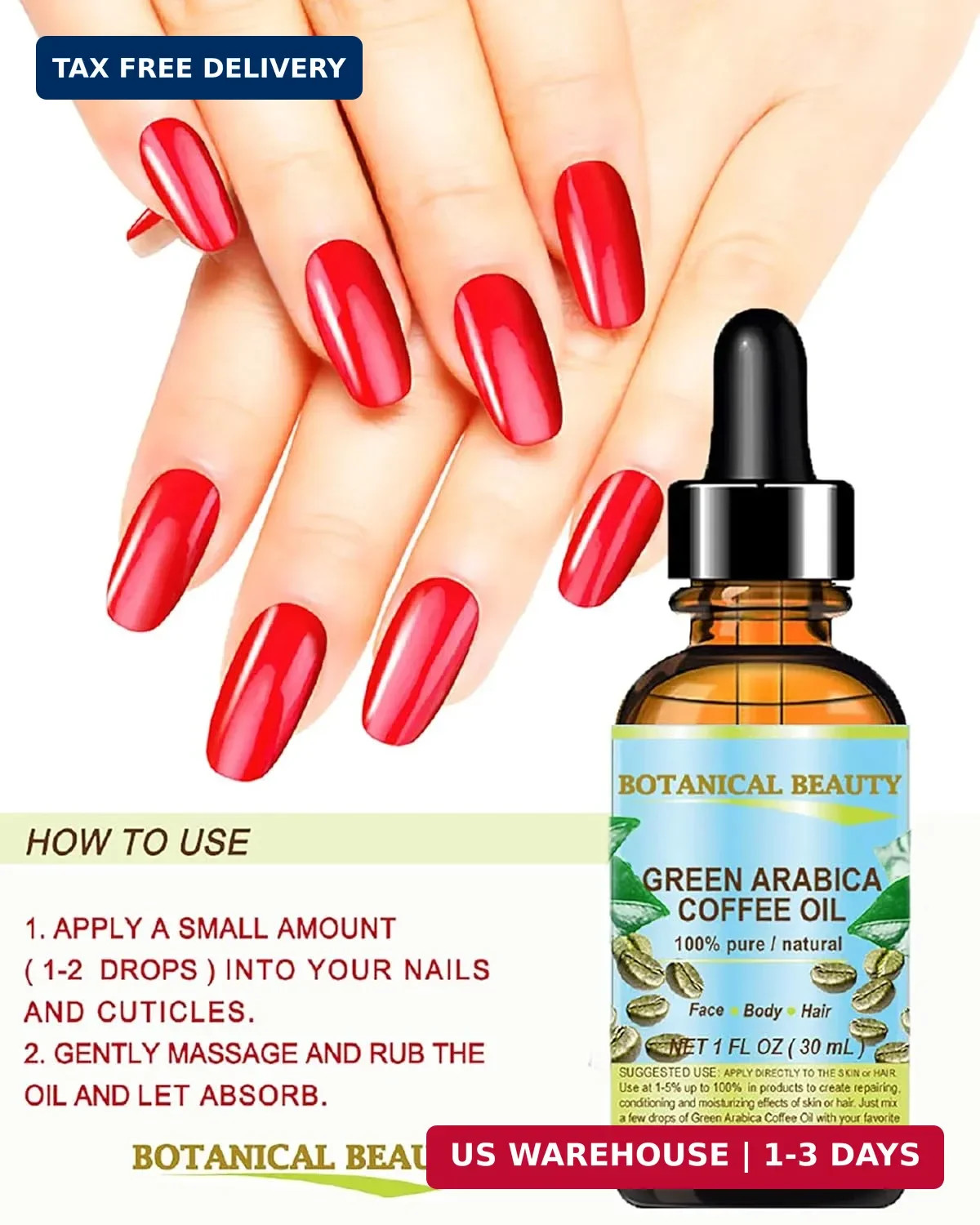 Botanical Beauty GREEN ARABICA COFFEE OIL Brazilian 100% Pure Virgin Unrefined f