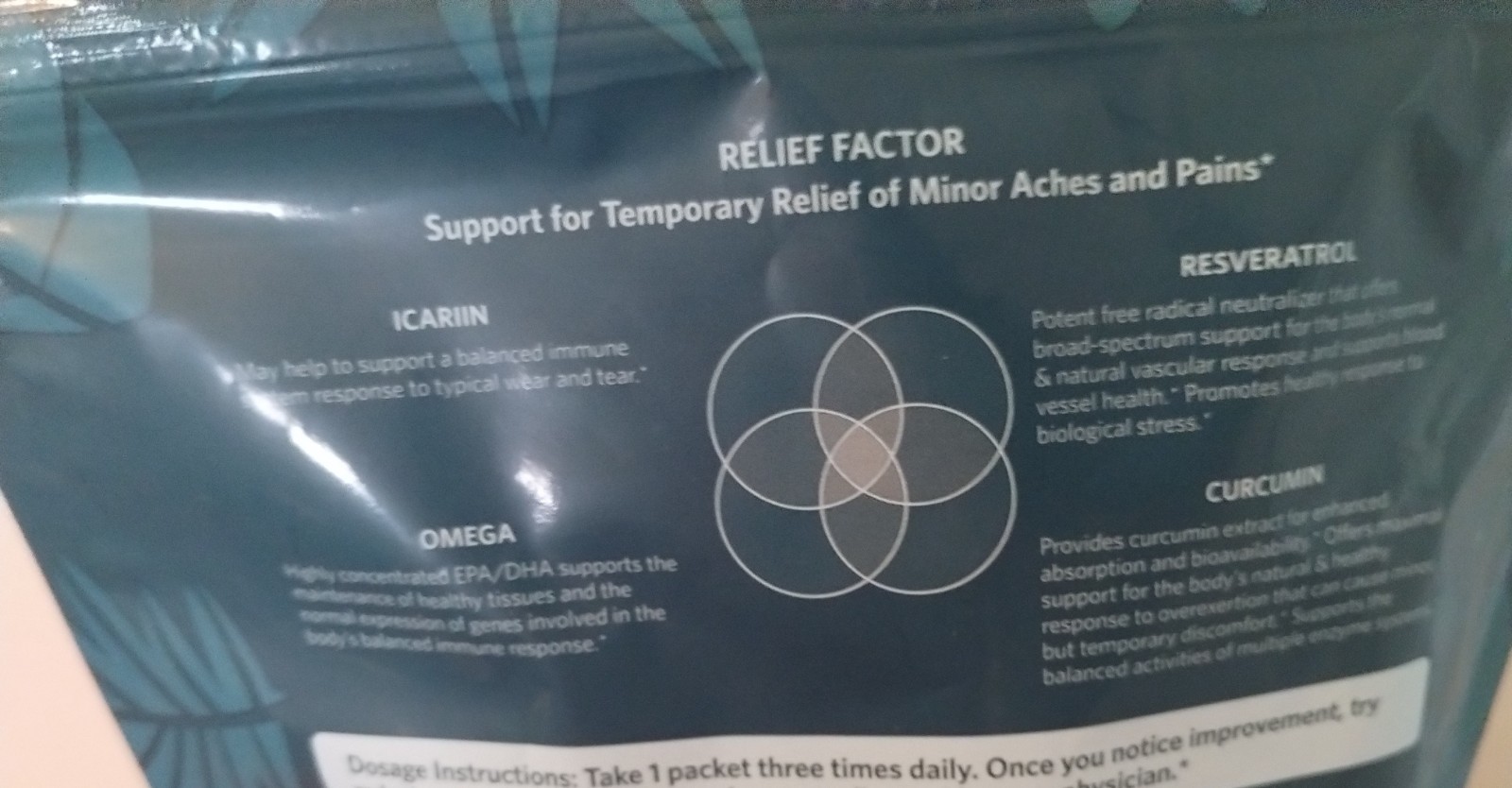 Relief Factor Support for Temporary Relief of minor Aches and Pains 60 Packets