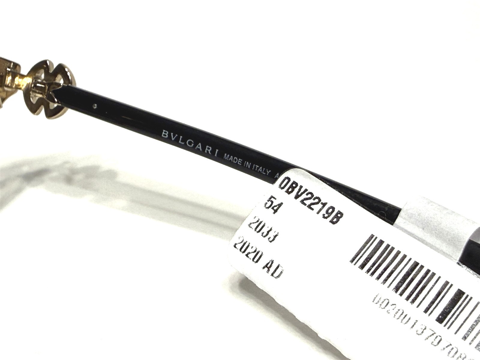 Womens Bvlgari Eyeglasses Frames BV2219B 2033 Black & Gold Oval 54/17~140 NEW