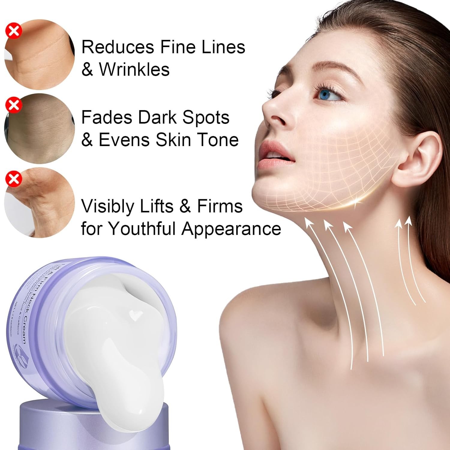 New Pure Neck Firming Cream, Anti-Aging Tighten & Lift Neck Cream, Chest Ne