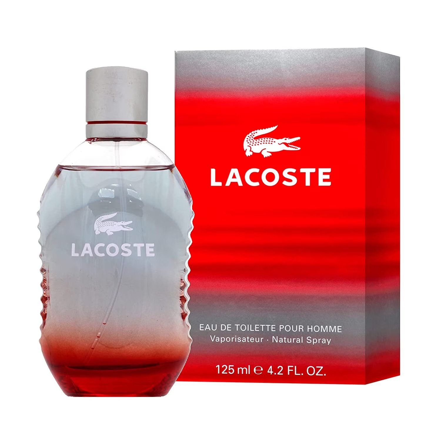Lacoste Red Eau De Toilette Spray For Men 4.2 fl oz- Free Shipping