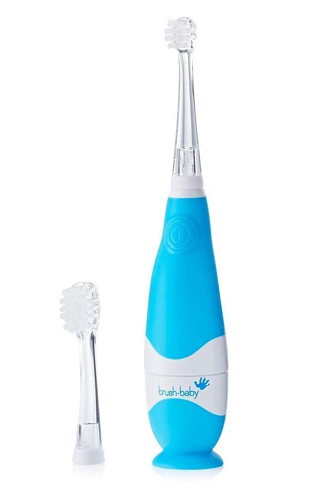 – BabySonic Blue Electric Toothbrush, 0-36 Months – Soft, Gentle Vibrating To…