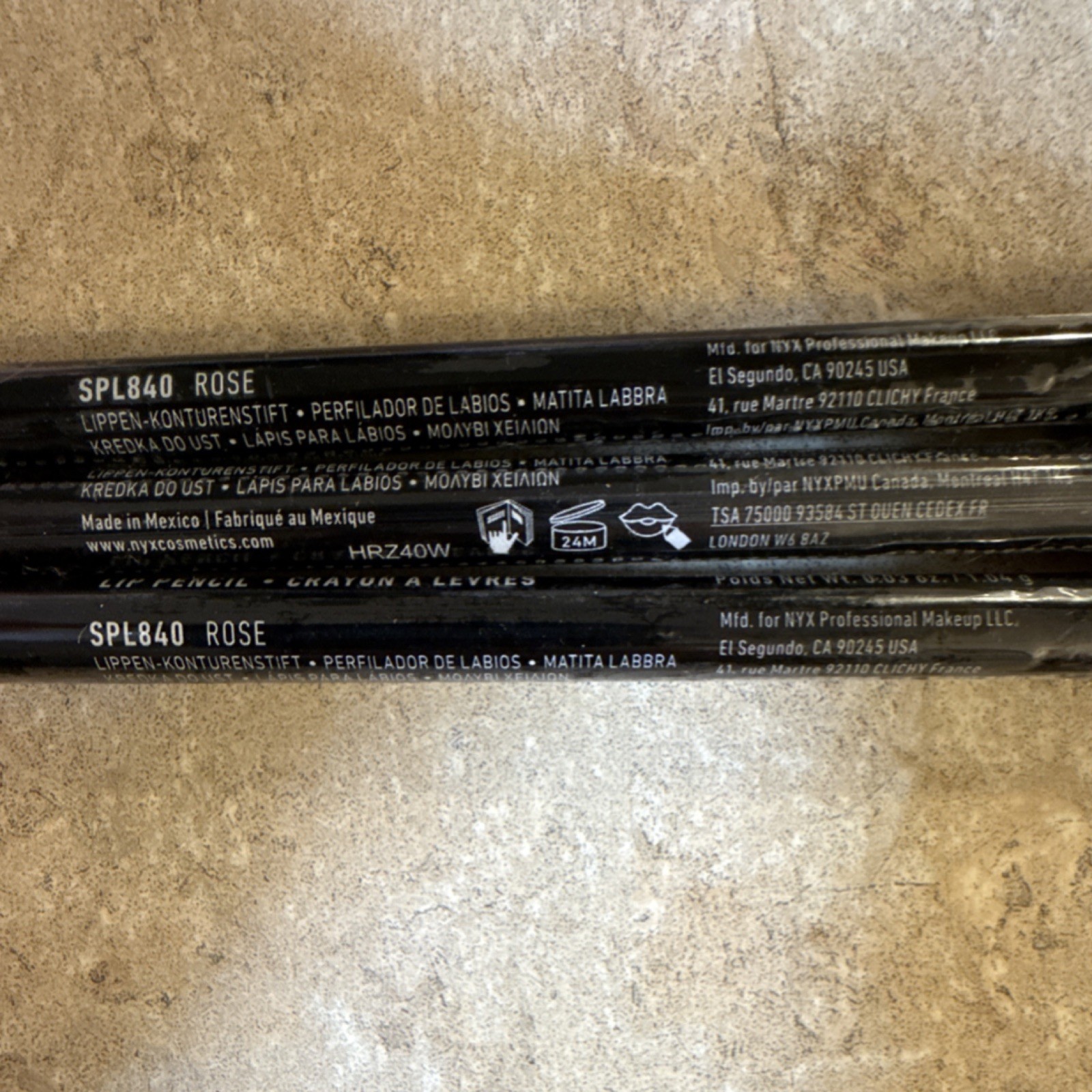 NYX Lip Liner Pencil Rose SPL840 0.03 oz (1.04g) 24M PAO Professional Makeup