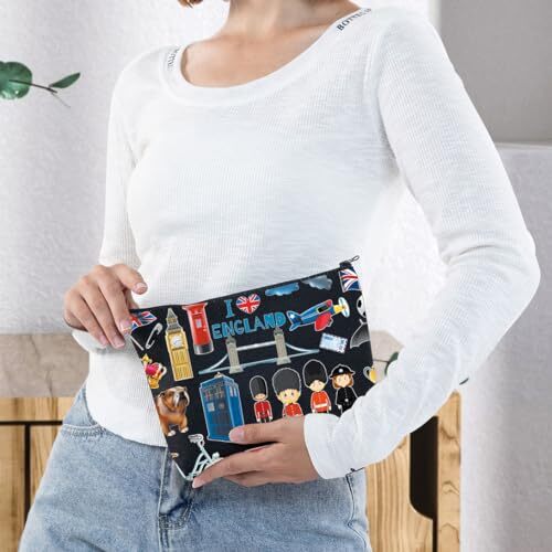England Travel Cosmetic Bag British Vacation Gifts United Kingdom EnglanBL-BL
