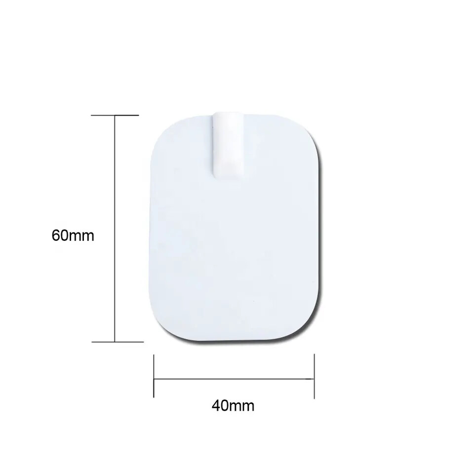 Replace 6×4cm/9×6cm Electrode Pads Silicone Rubber 2mm Connection Massage Pads