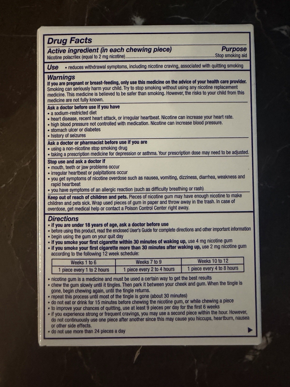 CASE OF 15 – Nicorette 2mg Nicotine Gum Fruit Chill 100 Pieces Exp 05/28-11/28