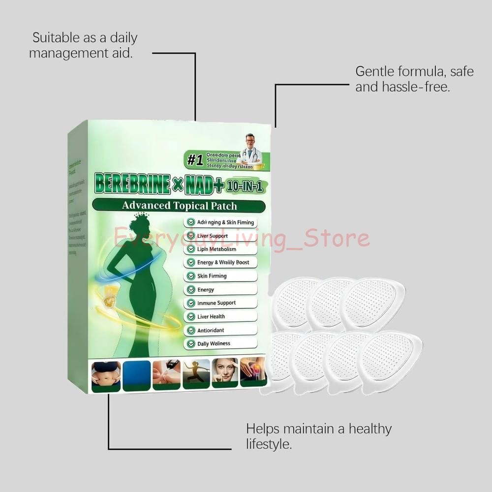3-Pack Moringa Berberine NAD+ Weight Loss Patches Advanced Nano Microneedle