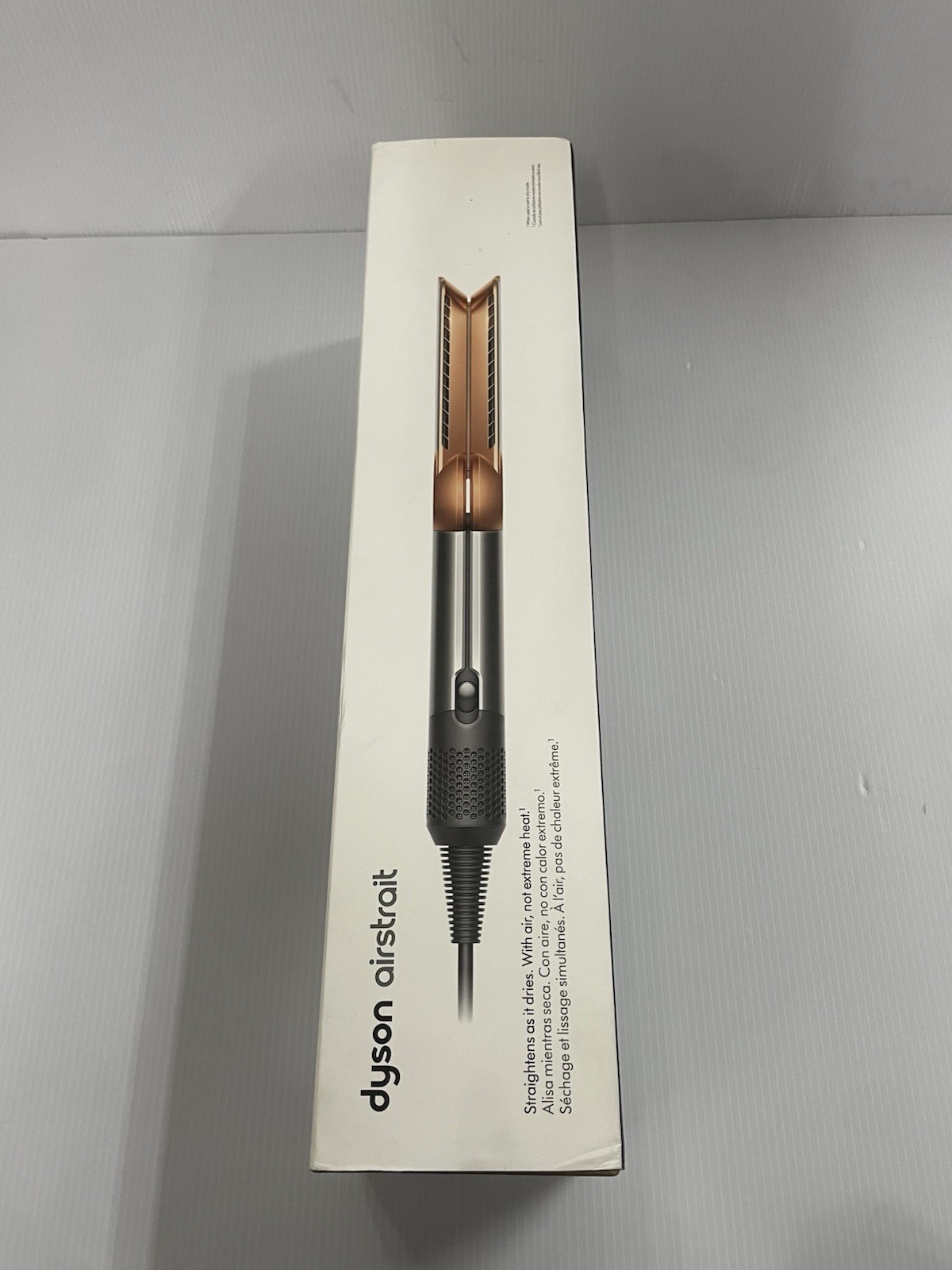 New Open Box Dyson Airstrait Straightener Nickel/Copper