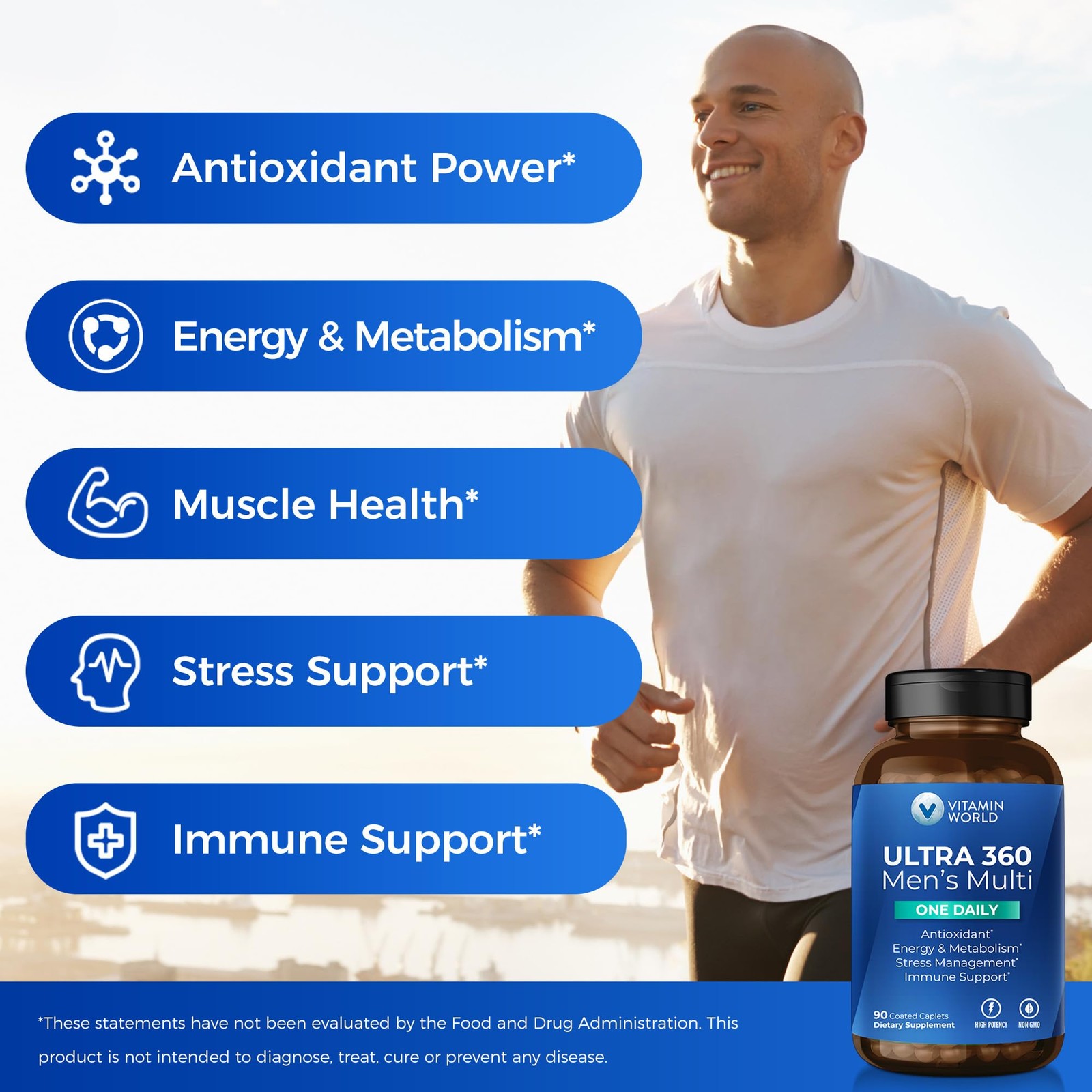 Vitamin World Ultra 360 Multivitamin for Men One Daily, 90 Count (Pack of 1)