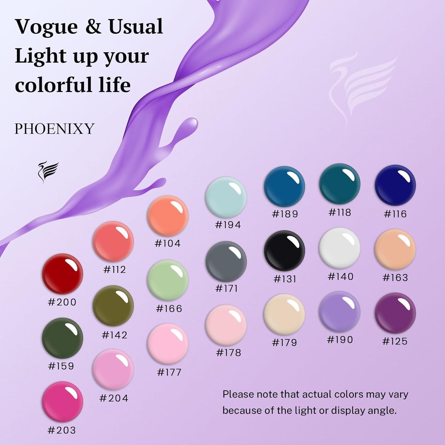 24 PCS Gel Nail Polish Set,21 Colors Gel Nail Polish Kit with Base Glossy Matte