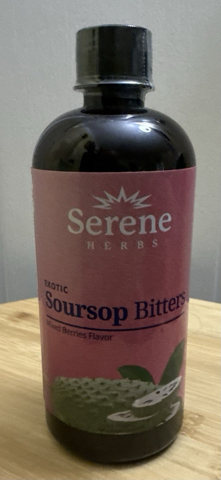 Serene Herbs Soursop Bitters Mixed Berries Gut Health Detox Vitality 16oz
