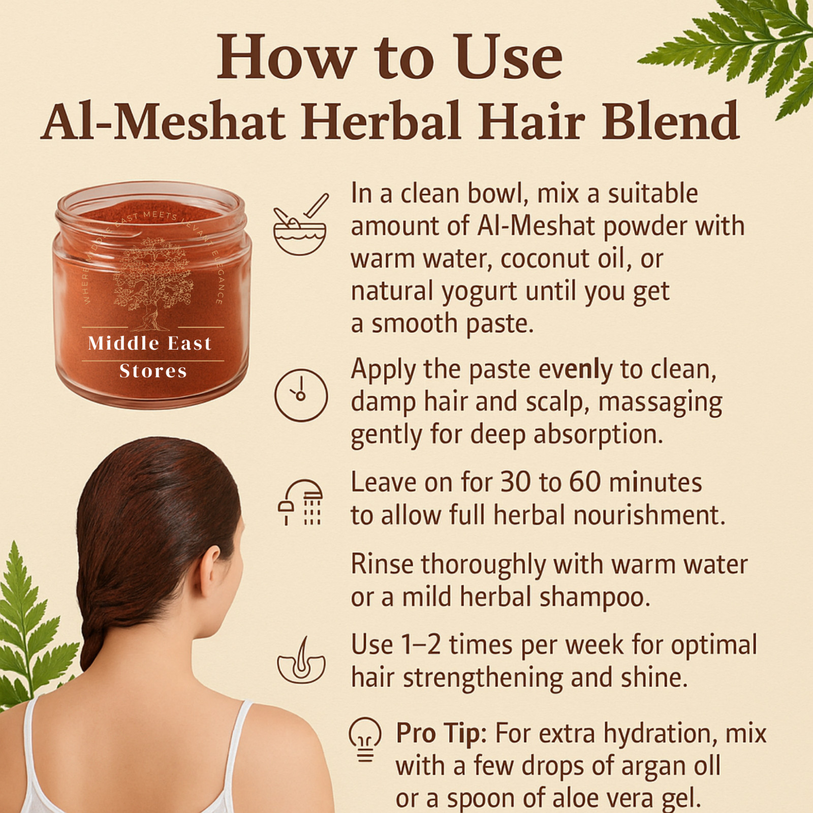 Al‑Meshat Herbal Blend 25‑400g Hair Growth & Strength | عشبة المشاط | Organic 🌿