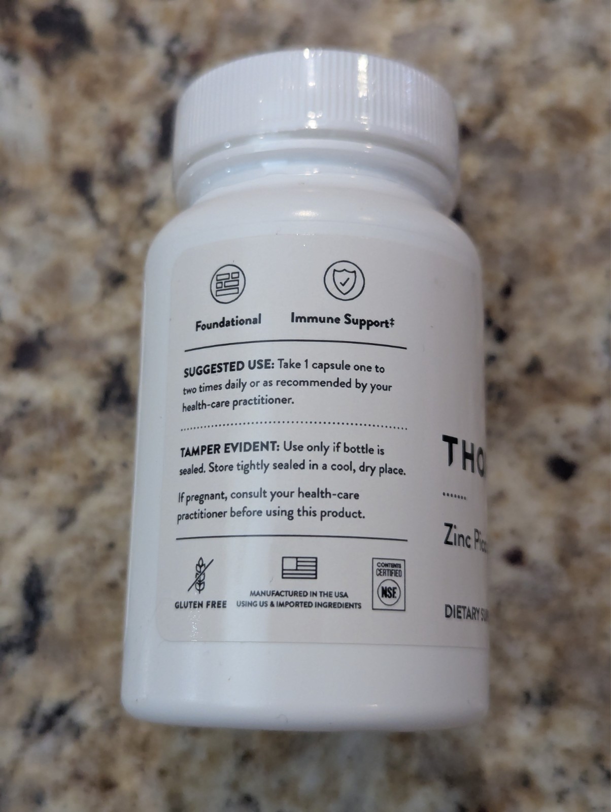 Thorne Zinc Picolinate 15mg 60 capsules exp: 11/2028