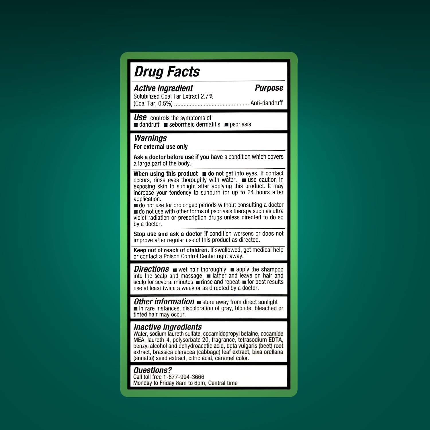 Anti-Dandruff Shampoo 2-Pack – Treats Psoriasis, Dry Scalp & Flakes, 6 fl oz