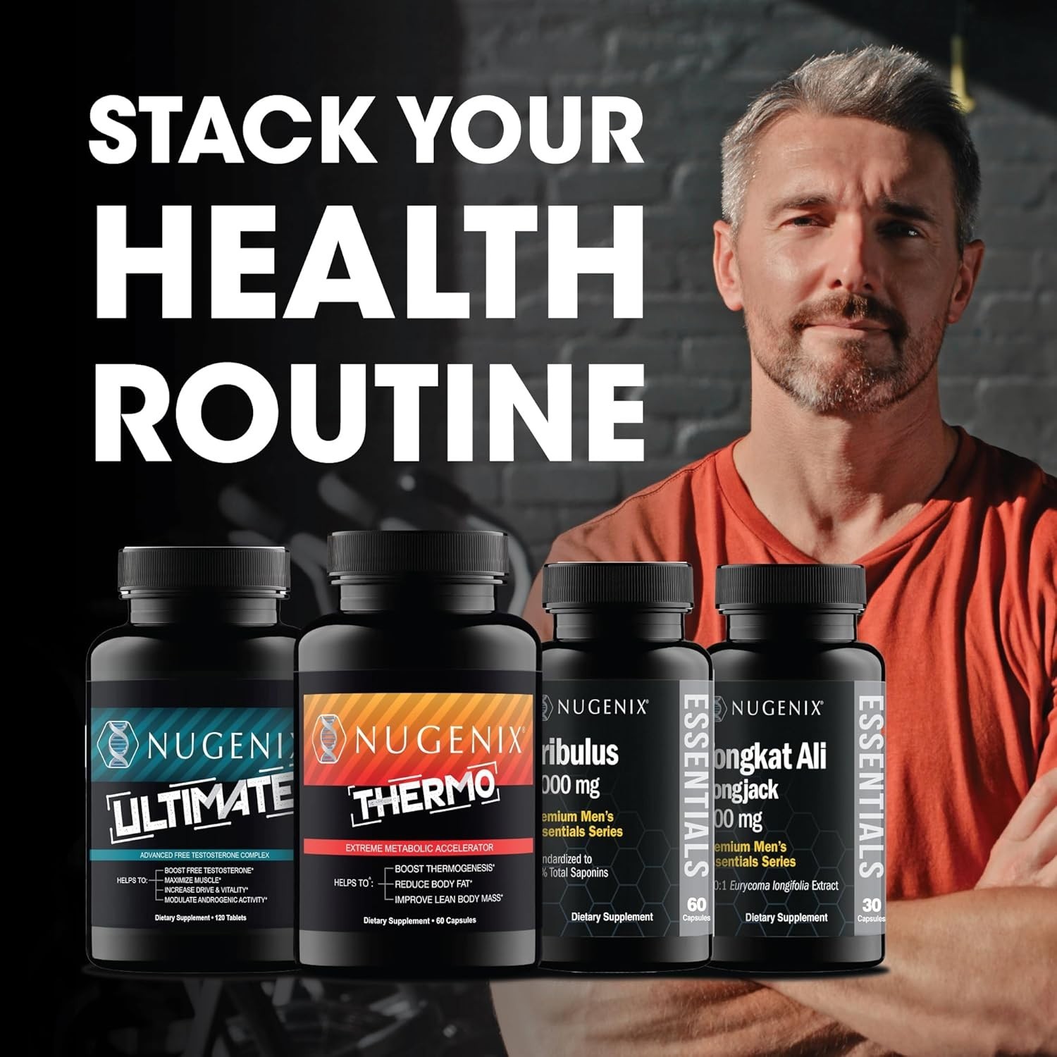 Nugenix Total-T2 Testosterone Booster and Nitric Oxide Booster for Men 90 Caps