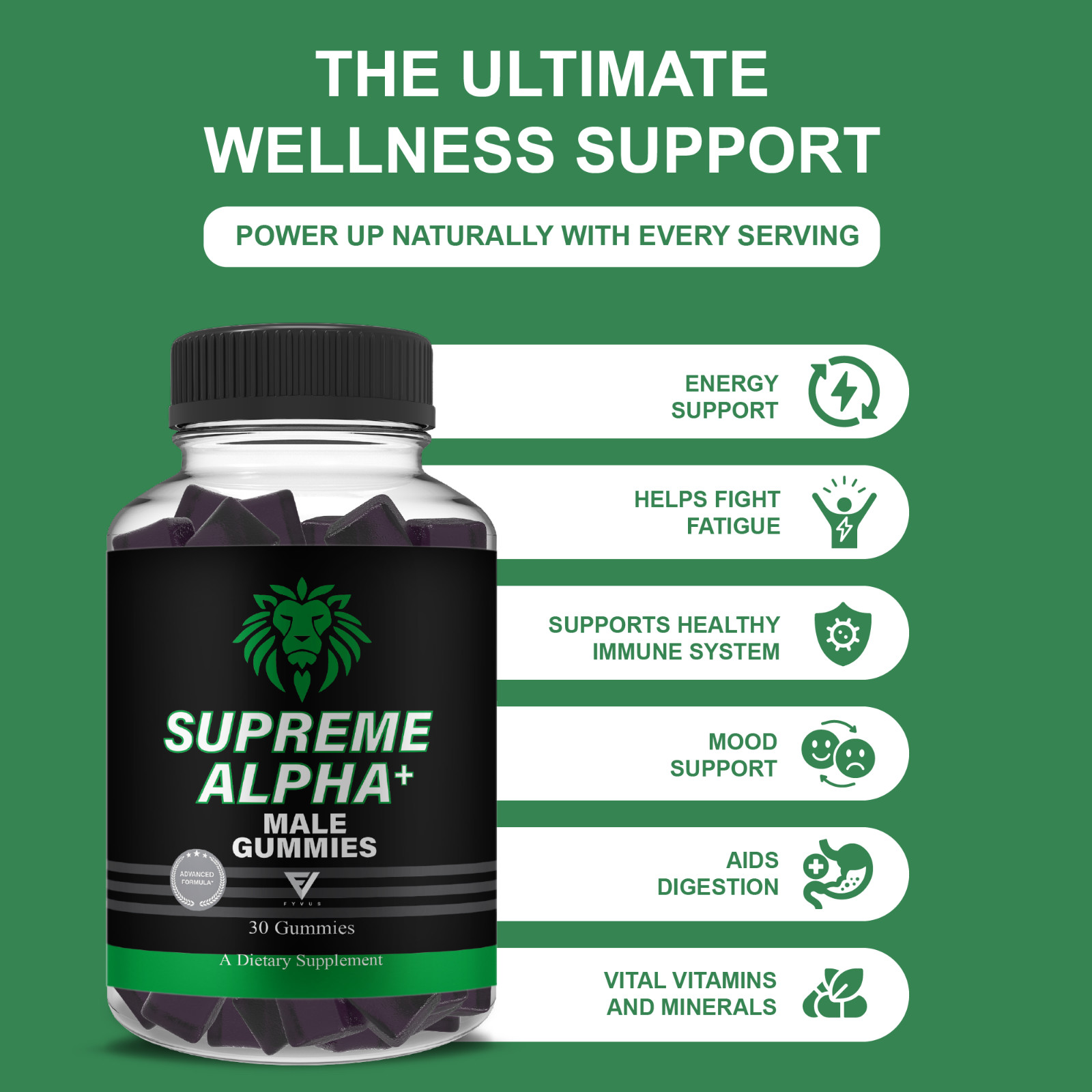 Supreme Alpha Male Gummies, SupremeAlpha Performance Supplement (30 Gummies)