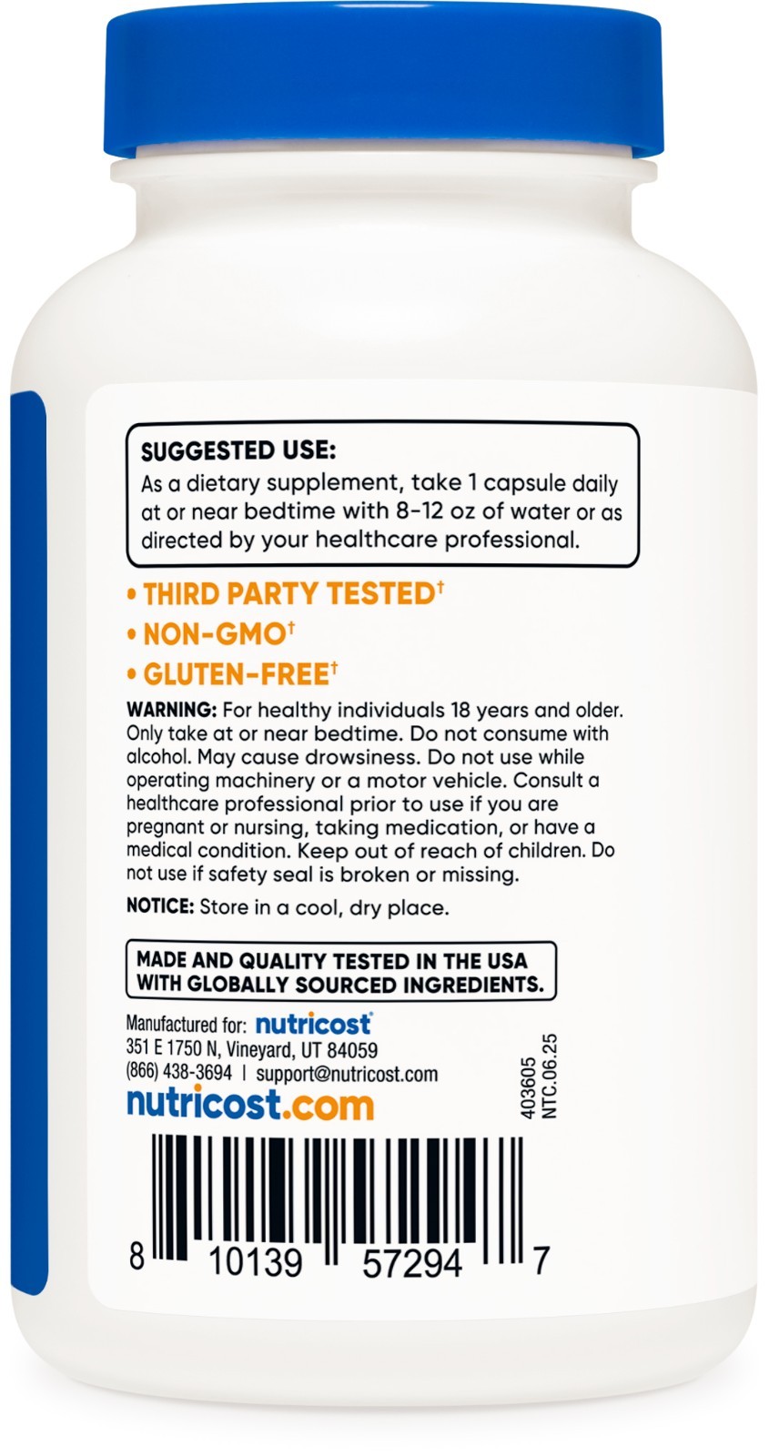Nutricost Melatonin 5mg, 240 Capsules – 5mg Per Serving, Non-GMO, Gluten Free