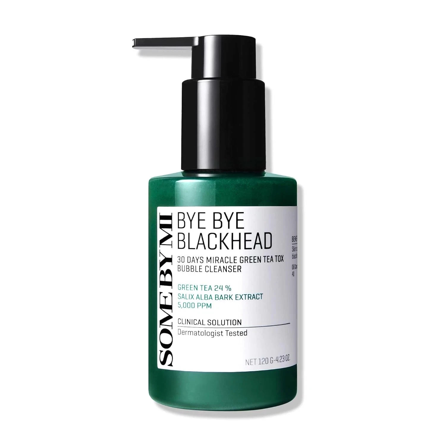 SOME BY MI Bye Bye Blackhead 30 Days Miracle Green Tea Tox Bubble Cleanser 120g