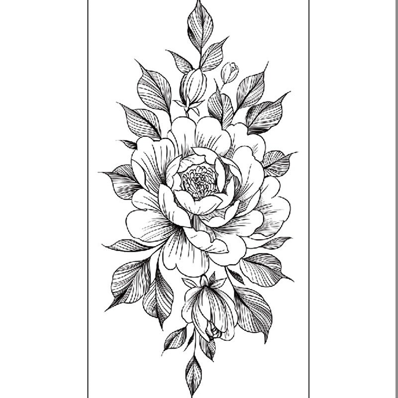 5 Flower Tattoo Sheets – Waterproof, Safe & Easy to Apply