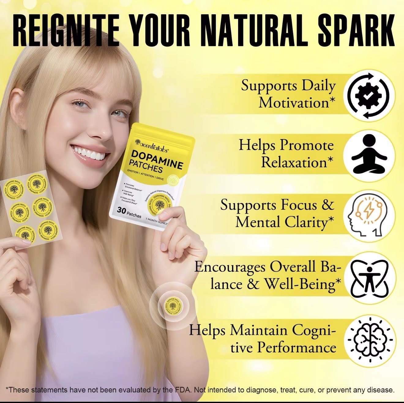 DOPAMINE PATCHES extra strength 3PACK 30patches each pack 90 patches total