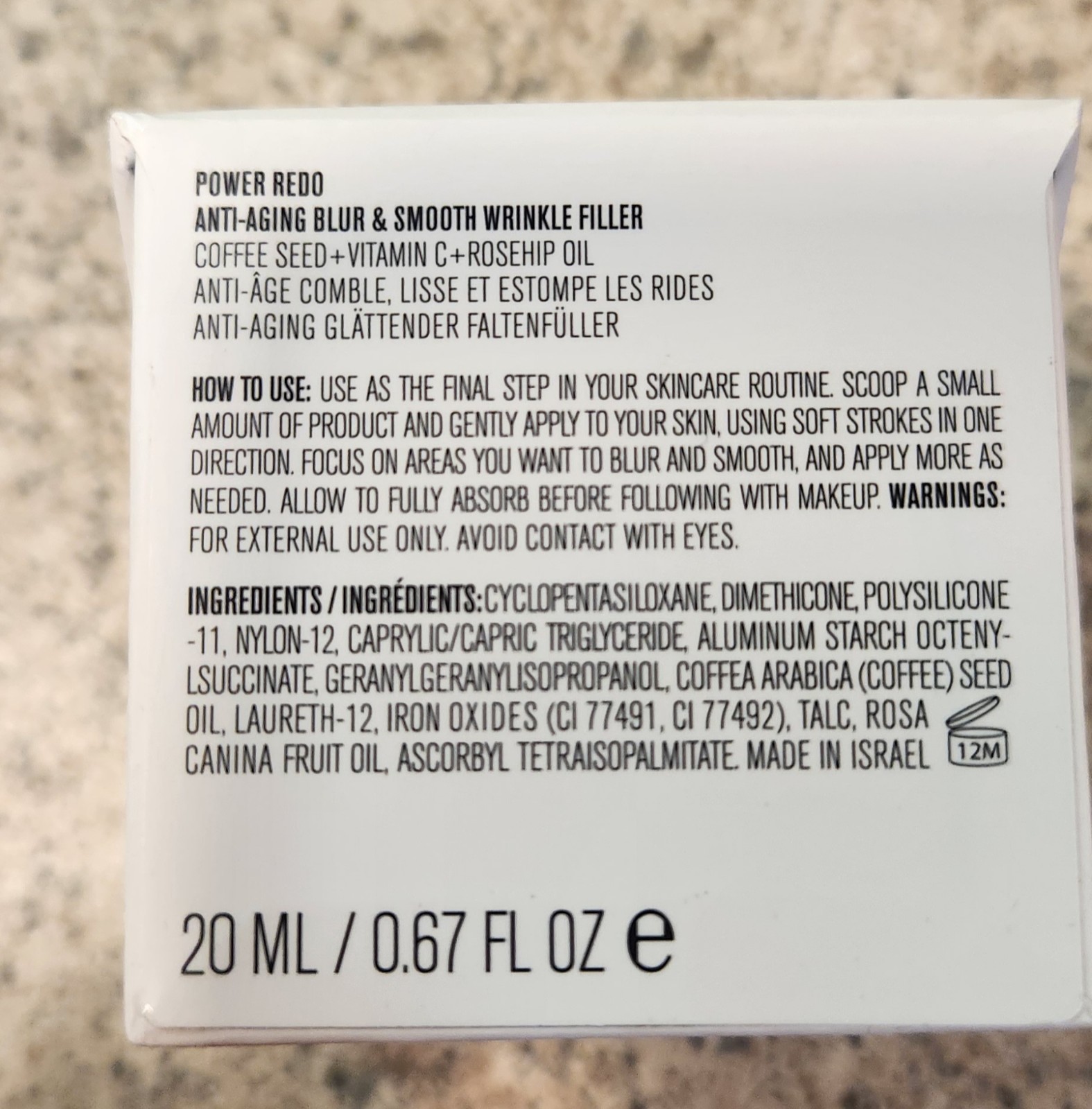 IL MAKIAGE Power Redo Wrinkle Filler Coffee Seed Vitamin C Rosehip Oil 20ml