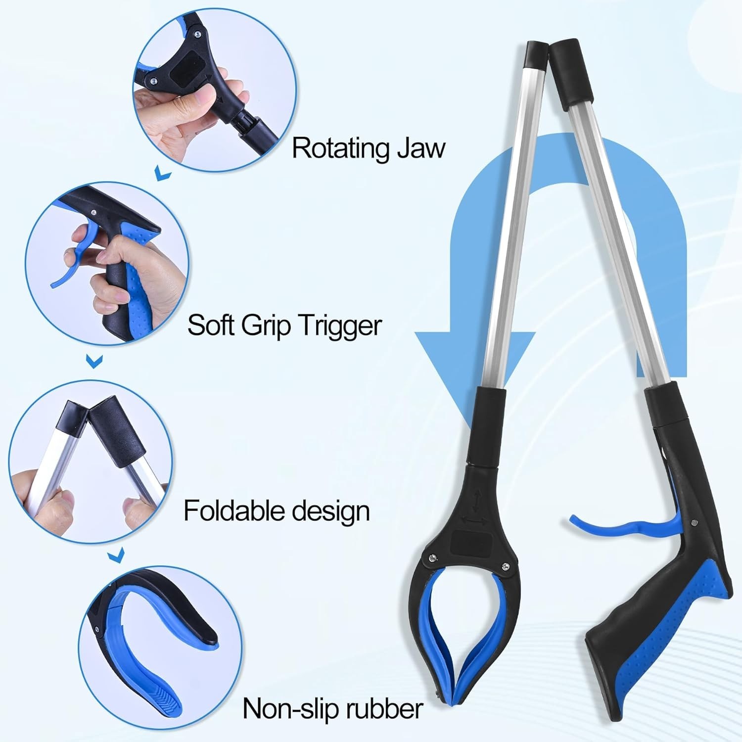 Trash Reacher Grabber Industrial Pick Up Stick Heavy Duty Helping Grabber Tool