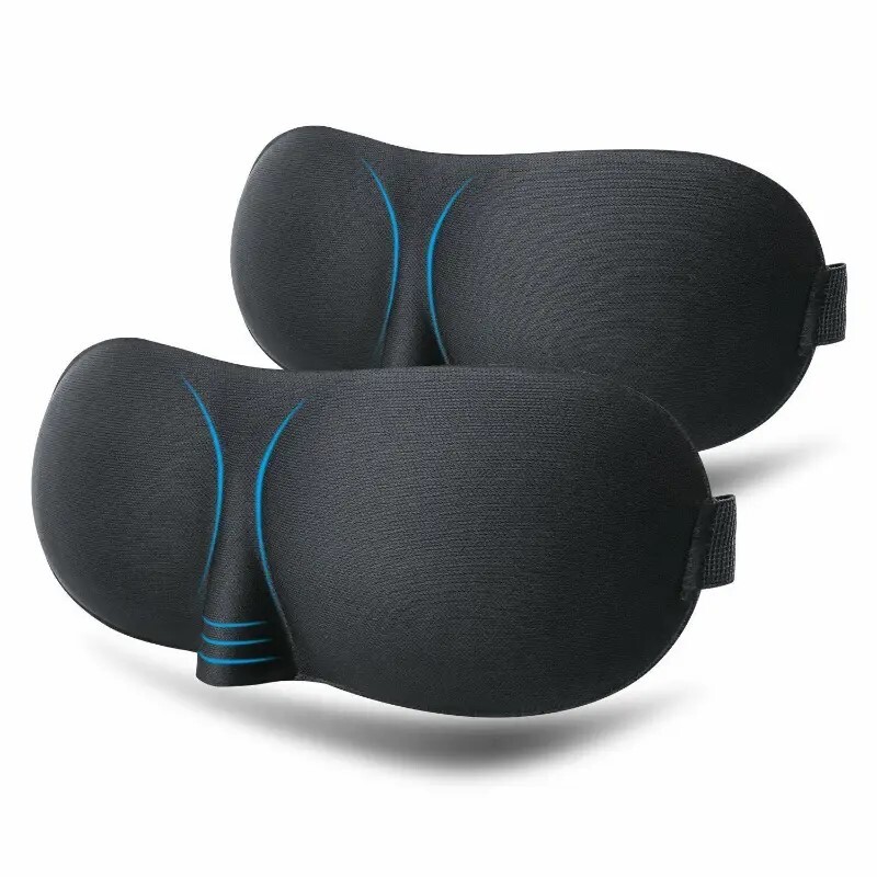 3 Pack Travel 3D Eye Mask Sleep Soft Padded Shade Cover Rest Relax Blindfold