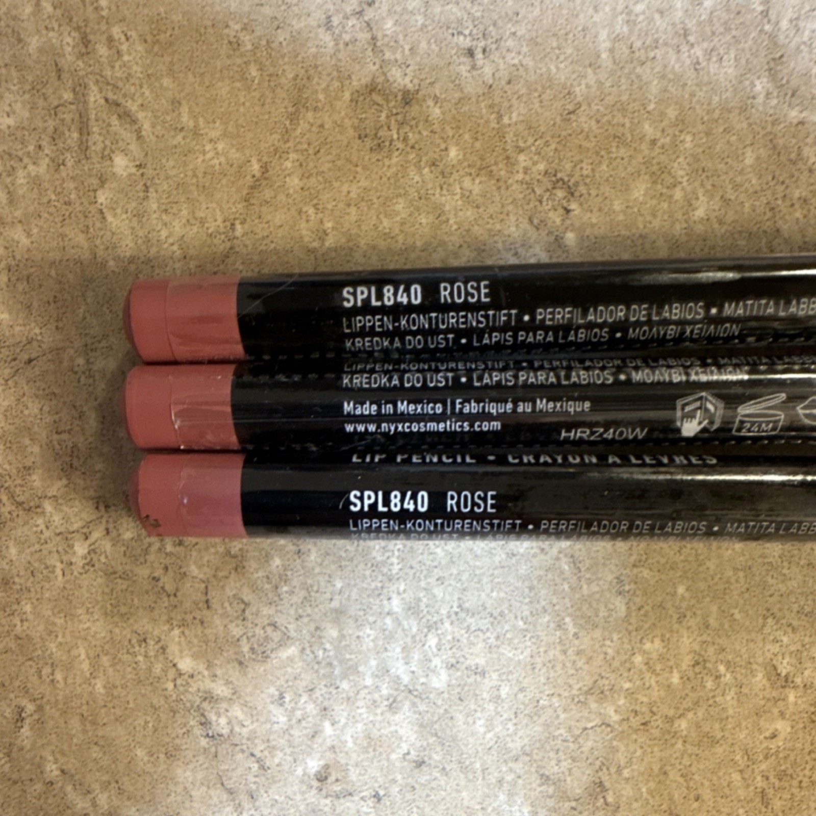NYX Lip Liner Pencil Rose SPL840 0.03 oz (1.04g) 24M PAO Professional Makeup