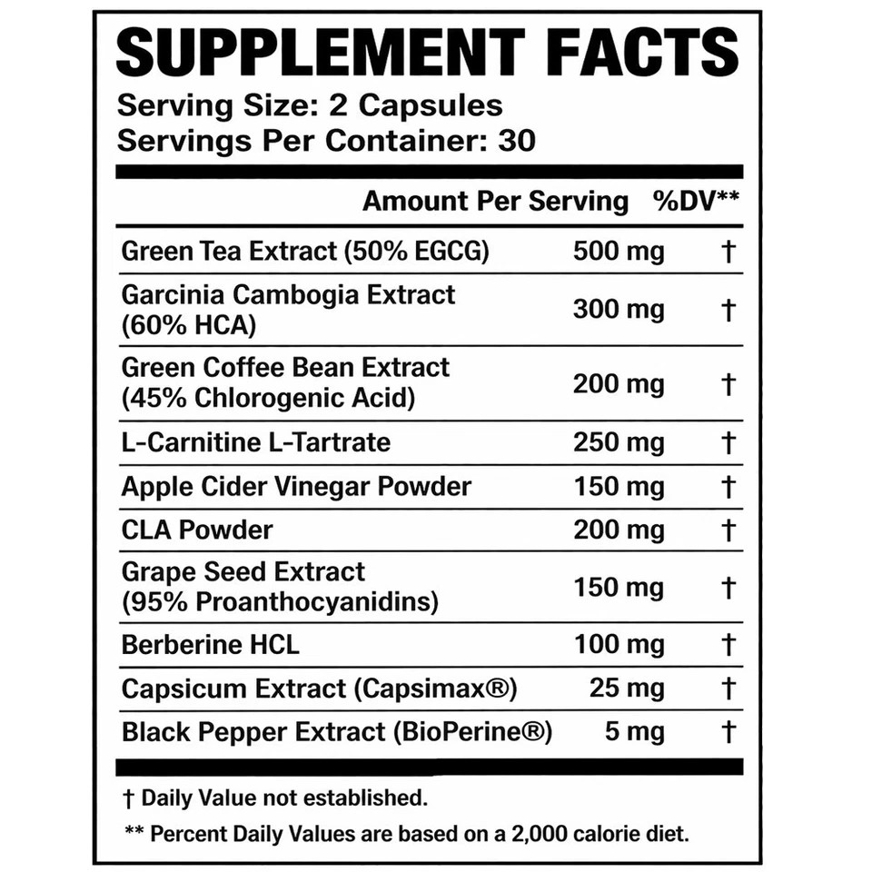 ( 5 PACK ) ADVANCED GREEN TEA EXTRACT FOR WEIGHT LOSS SUPPLEMENT – 300 CAPSULES