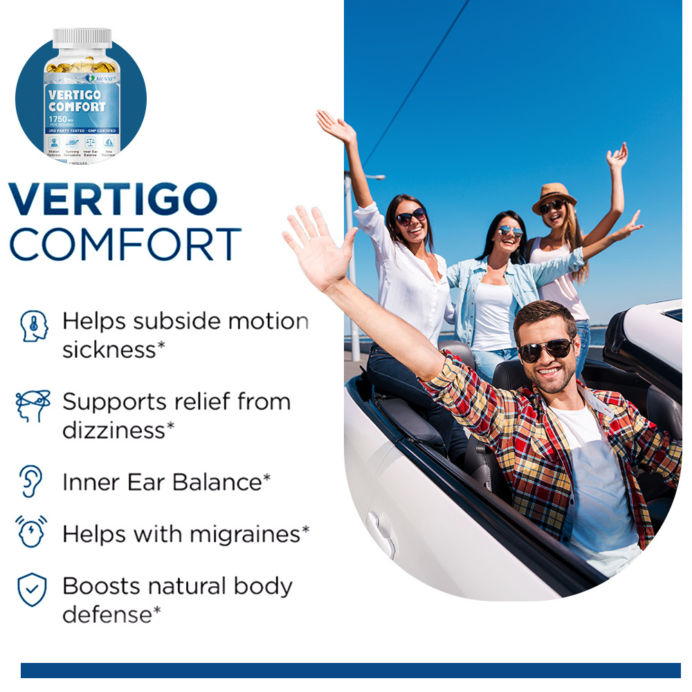 Vertigo Comfort Capsule 1750mg Dizziness Relief Supplements Body Balance Softgel