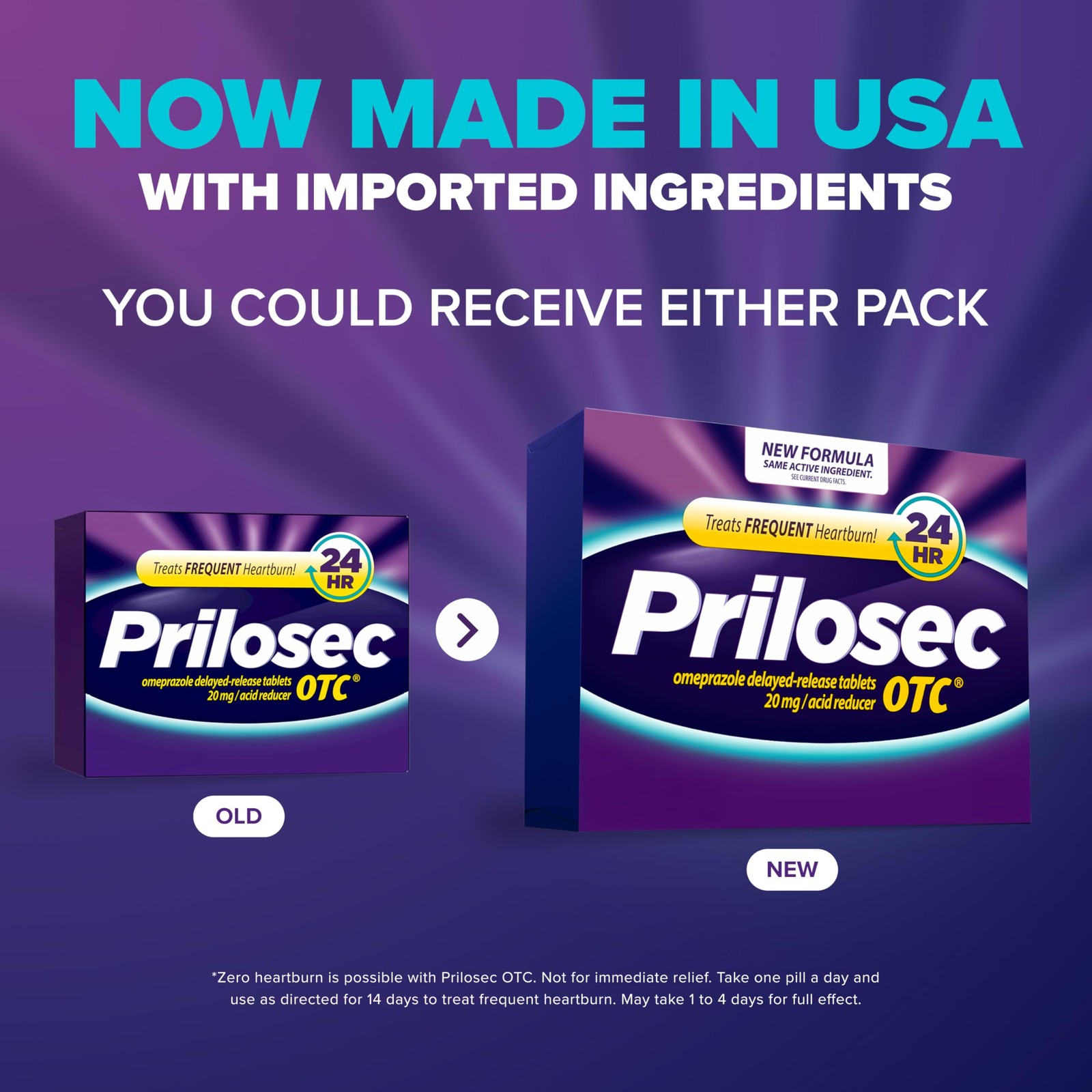 Prilosec Otc Omeprazole 20Mg Heartburn Medicine Acid Reflux Medicine 24 Hour