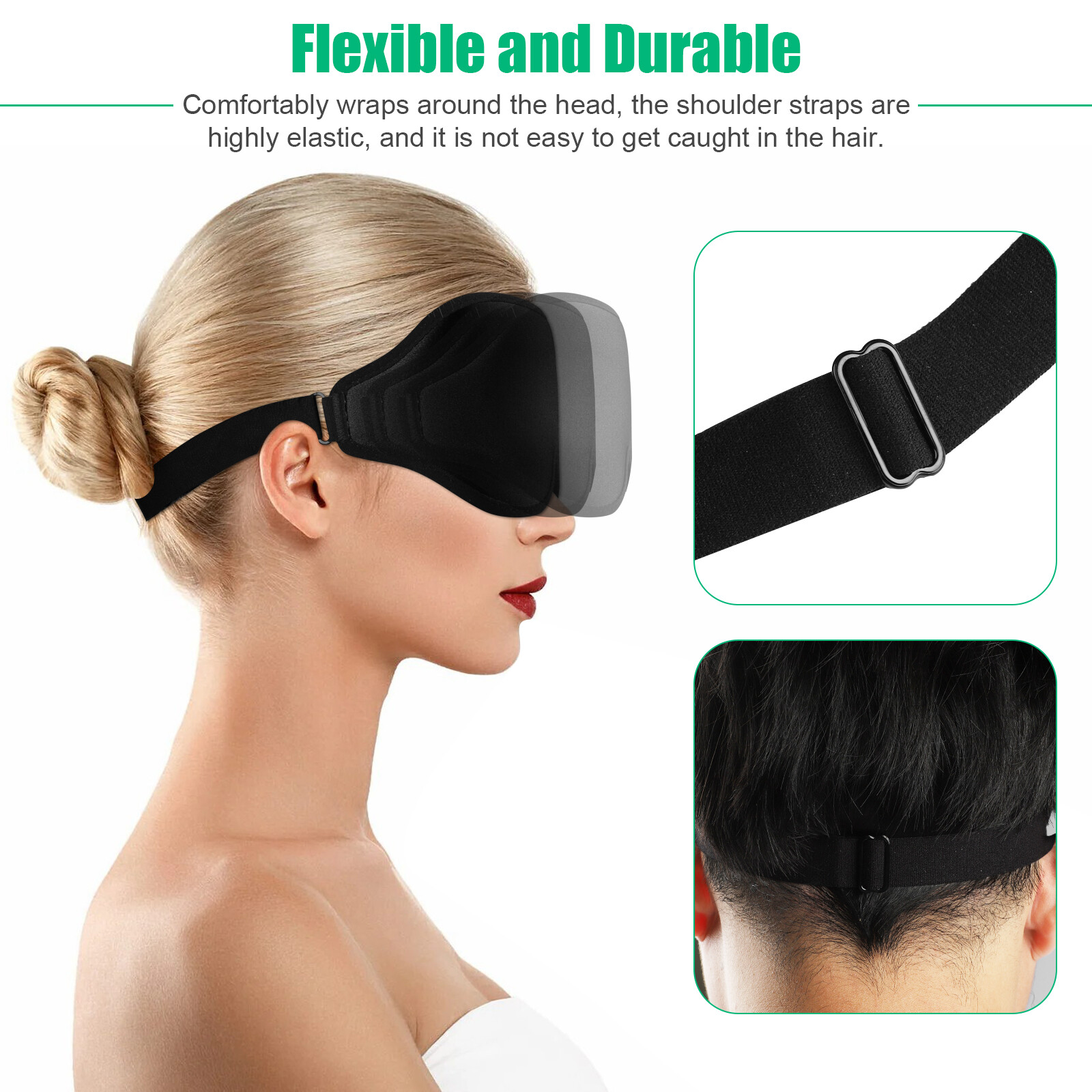 3D Travel Silk Eye Mask Sleeping Soft Padded Shade Cover Rest Relax Blindfold US